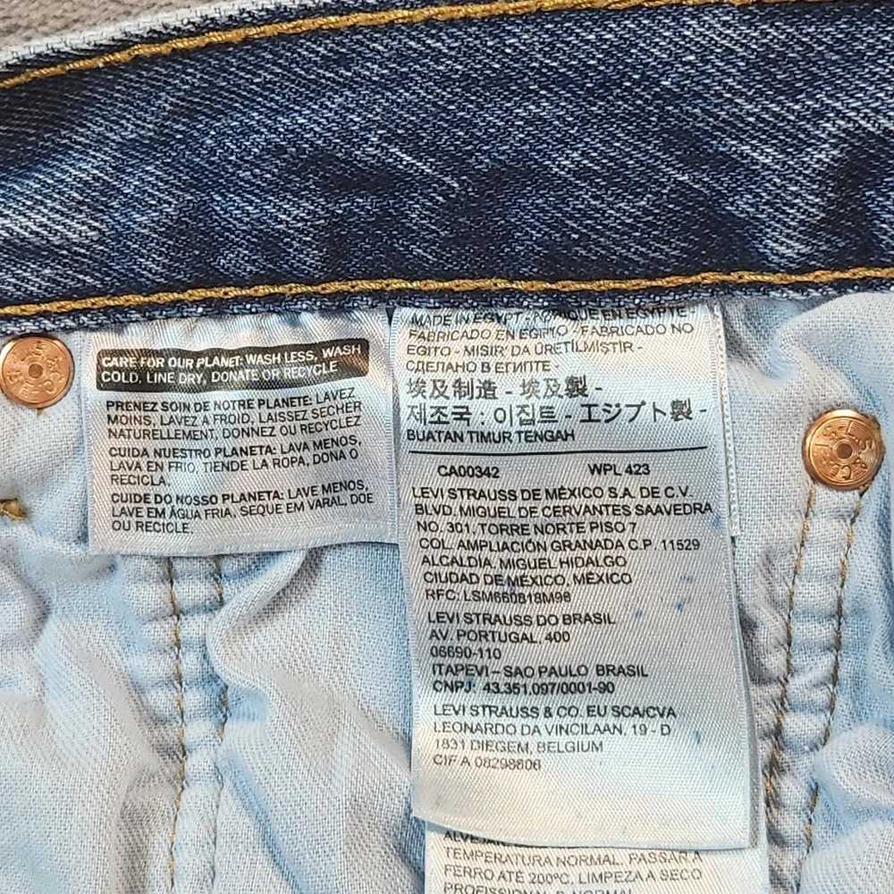 Levis 501 Jeans Mens 32x30 Blue Button Fly Original Straight Denim